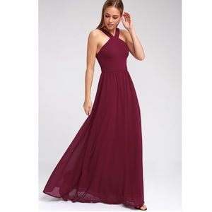 Lulus Burgundy Maxi Dress